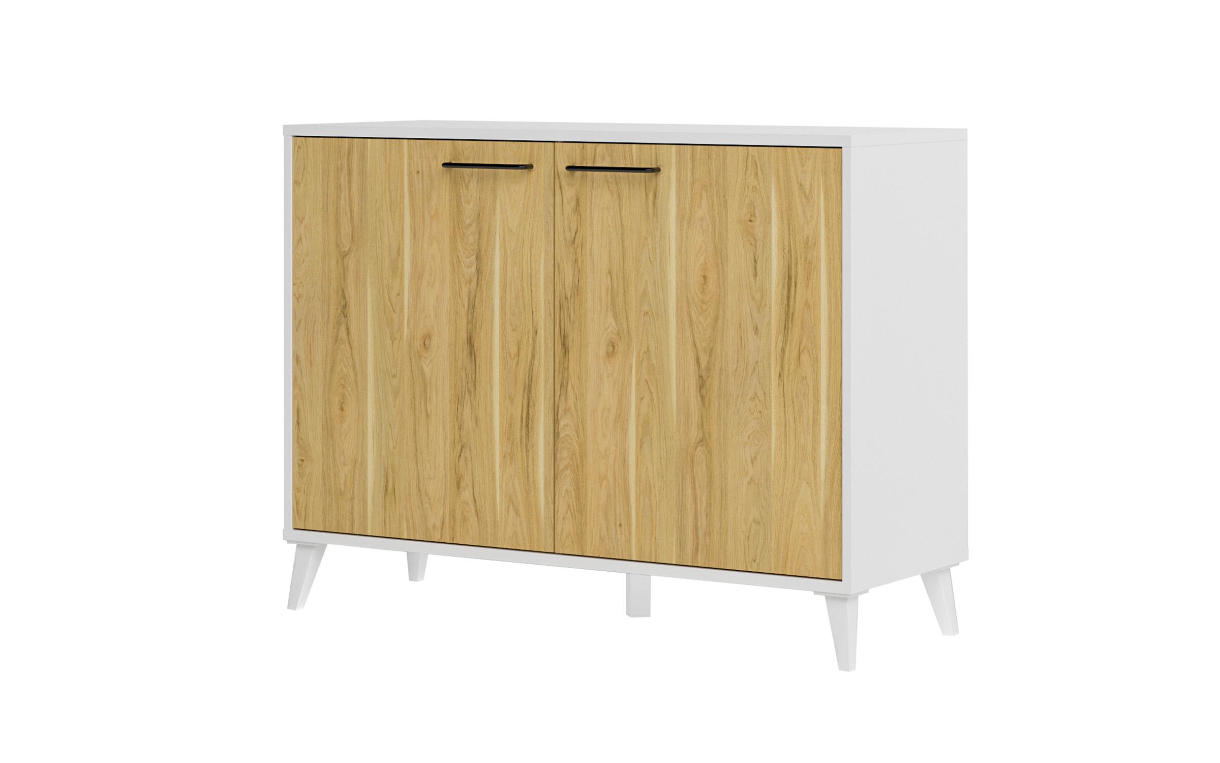 Comoda Baris 110, nuc american + alb mat  2